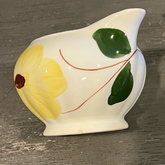 Vintage Blue Ridge Pottery cream and sugar set Sun Bouquet pattern hand-painted - Picture 6 of 13